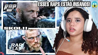 REACT 2 em 1 - Rap do Ragnar e do Bjorn Ironside (Vikings) | AniRap e Flash Beats