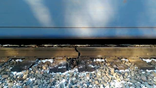 Walking a train over a broken rail.