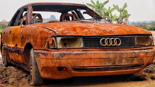 Restoration destroyed 42 - year - old AUDI supercar | Restore AUDI cars after 42 years of operation