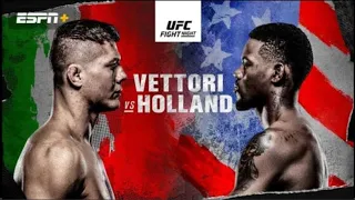 Palpites P/UFC Vettori vs Holland Horário: 12:30