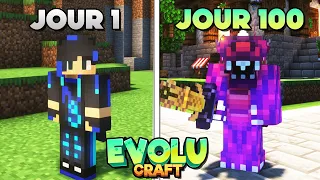 J'ai survécu 100 jours pour créer mon EMPIRE sur Evolucraft !