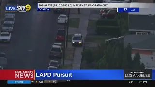 LAPD in pursuit of home invasion suspect