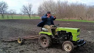 Боронування мототрактором. Закриваємо вологу