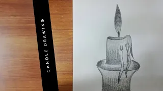 Easy candle drawing || How to draw a candle easy step by step