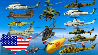 GTA V: USA War Helicopters Pack Best Extreme Longer Crash and Fail Compilation