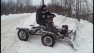 Трактор переломка ПРОБУЕМ чистить СНЕГ