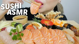 Assorted NIGIRI with Salmon Sashimi *NO Talking Relaxing Eating Sounds | N.E Let's Eat