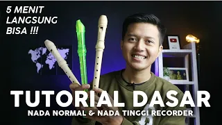 CARA BERMAIN RECORER - TUTORIAL DASAR Untuk Pemula (Penjarian Nada Normal & Nada Tinggi)