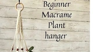 Easy macrame plant hanger using supplies from this amazon beginner macrame kit