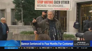 Steve Bannon sentenced to 4 months in prison for defying Jan. 6 committee subpoena, but remains free