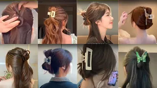 How To Put Your Hair Up In A Claw Clip💖Easy Claw Clip Half Up hairstyle