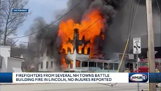 No injuries after firefighters battle building fire on Main Street in Lincoln