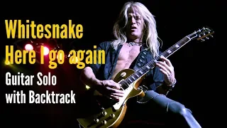 Whitesnake - Here I Go Again guitar solo with backtrack and tab
