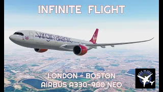 Infinite Flight E8: LHR-BOS - Virgin Atlantic Airways - Airbus A330-900 NEO - Takeoff and Landing
