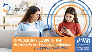 Ci vuole un villaggio: i Patti di comunità per l'educazione digitale. Primo meeting nazionale