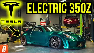 Building the World's FIRST Tesla Swapped Liberty Walk Nissan 350Z! Part 2