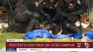 64 people arrested on UC San Diego campus as police dismantle encampment