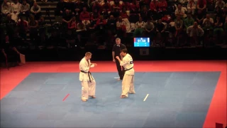 EC2017 Kumite Men +85 kg semi finale Edgard Sečinski Lithuania AKA Vs Maciej Mazur Poland SHIRO