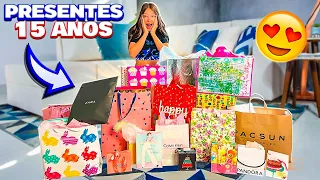 ABRINDO MEUS PRESENTES DE ANIVERSÁRIO DE 15 ANOS I FAMILYFUN5