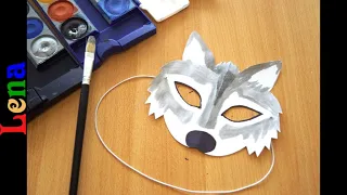 Wolf Maske basteln mit Lena 🐺 How to make wolf mask 🐺 как сделать волка из бумаги