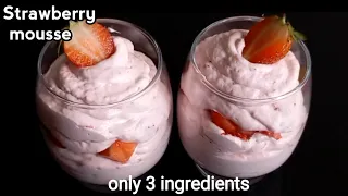 Easy Homemade Strawberry Mousse Recipe (only 3-ingredients)