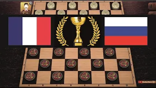Online Checkers Tournament | Russian Vs French | The Final Match | Checkers Championship