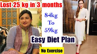 How to Lose Weight Fast || 25 kgs in 3 Months || Full Day Diet/Meal Plan For Weight Loss #loseweight