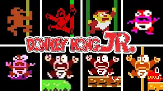 DK Jr's Death in Every Donkey Kong Jr. Version 1982 (+ All Game Over Screens)