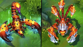 SKARNER REWORK ALL SKINS COMPARISON - League of Legends