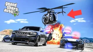 Этот вертолет меня достал! Погоня за Jeep TrackHawk! Полицейские догонялки в ГТА 5