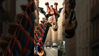 Spiderman But Giraffe #avengers #cartoon #animation #marvel #hulk