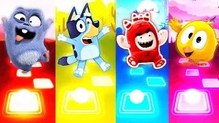 Tiles Hop - Grizzy and the Lemmings vs Bluey vs Oddbods vs Where's Chicky?