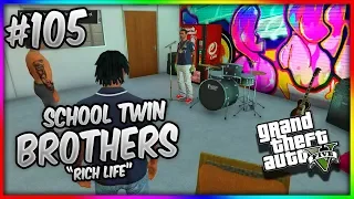 GTA 5 School Twin Brothers Ep. 105 - RICH LIFE IN DA HOOD (GTA 5 RP)