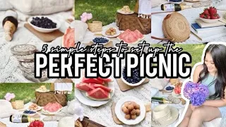 How to set up the PERFECT PICNIC in 5 simple steps!! 🧺🍉🫐🍓🥂