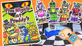 FNAF : Security Breach 10 Game Book🍕 (DIY + Story)