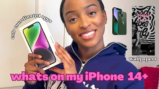 WHATS ON MY IPHONE 14 PLUS | apps, organization and more!