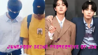 Jungkook protecting Jin ( requested 💜)