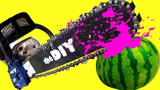 Russian CHAINSAW VS WATERMELON TEST TheDIY