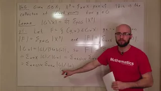 Group Lecture 3.5: Burnside's Lemma