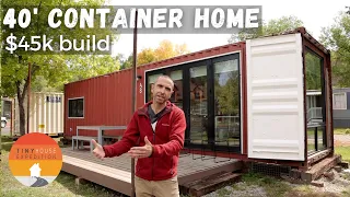 Most Livable 40 ft Container Home?! Architect's DIY $45k Tiny House