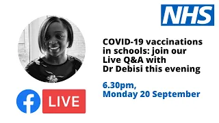 Facebook Live - Q&A about COVID vaccinations for 12-15 year olds