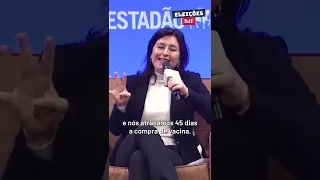 Simone Tebet (MDB) na sabatina do Estadão