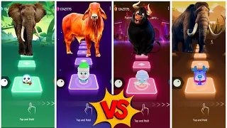 Funny Elephant🆚 Funny Cow🆚Funny Ferdinand🆚Funny Mammoth Dance🎶Lets See Who is best?🎮👍#coffindance