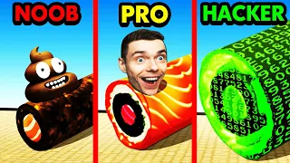 NOOB vs PRO vs HACKER en SUSHI ROLL