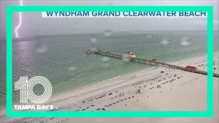 Lightning strikes seen at Clearwater Beach