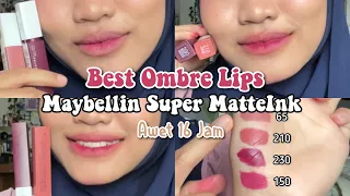 3 Warna Ombre Lips Terbagus pakai Maybelline Super Matte Ink | Ombre awet hingga 16 jam