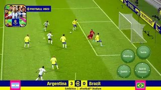 efootball 2023 mobile ।। Argentina vs Brazil (3-0) ।। Football Gameplay 60fps ।। #efootball2023