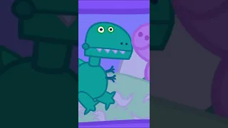 Dino-rawr Scares A Sleeping George #shorts #peppapig