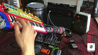 Didgeridoo + circuit bent keyboard and wolf