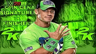 WWE 2K19 - JOHN CENA SIGNATURES + FINISHERS